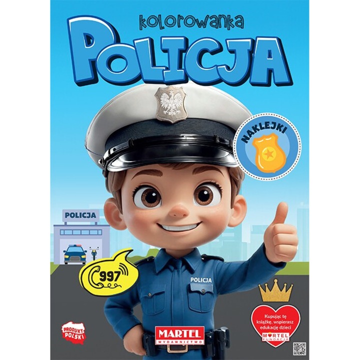 Policja. Kolorowanka z naklejkami, Agata Niemirska, 2024