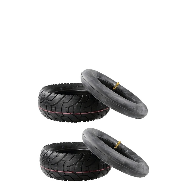 Set de anvelope pentru scuter electric, include 1 anvelopa exterioara si 1 camera interioara, potrivite pentru drumuri urbane, 2 seturi drumuri urbane