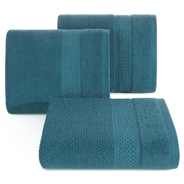 Danny rizs szerkezetű pamut törölköző Türkiz 70x140 cm