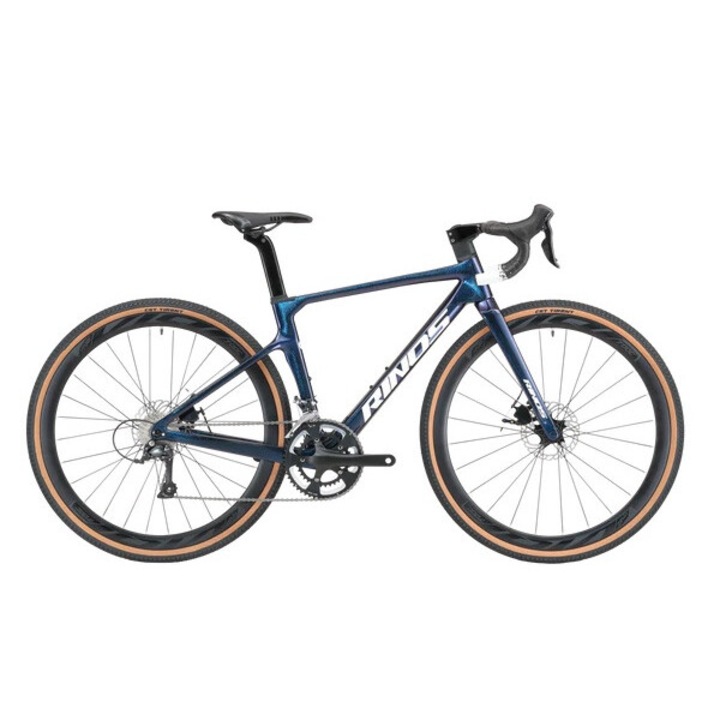 Велосипед за каране по чакъл RINOS Carbon Sandman3.0 Shimano R7000, Размер на рамка 58 см, Синьо-лилав