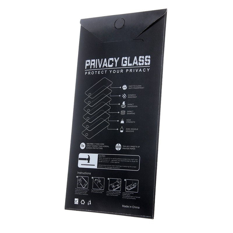 Folie protectie, Planet Tech, Pentru iPhone 16e, Privacy, 5D Full Glue