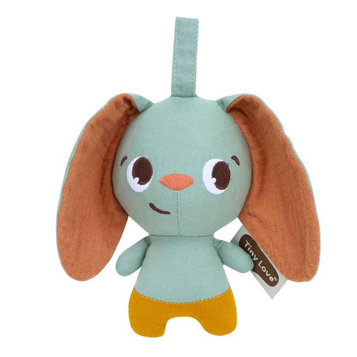Играчка за количка Заек, Tiny Love, Garden of Adventures, Еко материали, 0m+