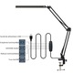 Lampa de birou LED cu brat flexibil si clip, 3 moduri de iluminare, 14W, 38cm, neagra
