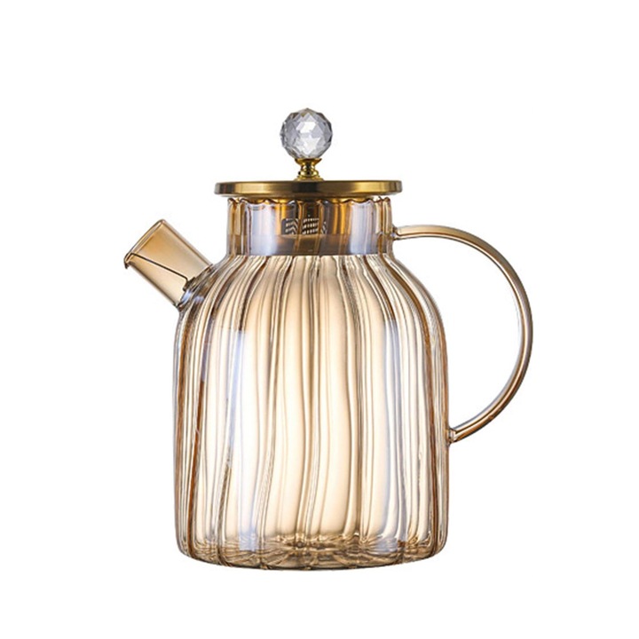 Кана за чай, Morello, Press Art, 1,8 литра с цедка, боросиликатно стъкло