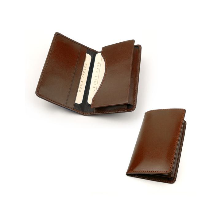 Suport carti de vizita, piele, Stefania, Maro