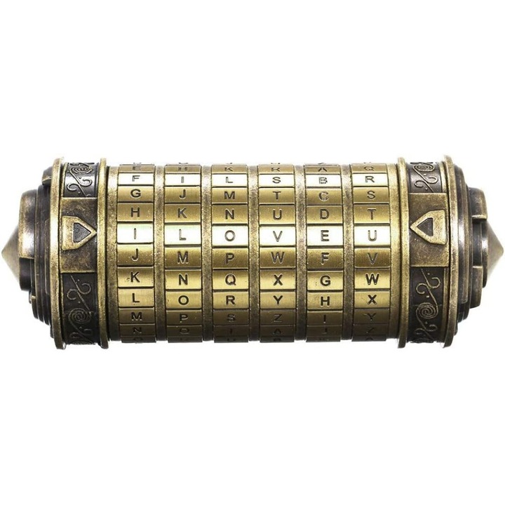 Codul lui Da Vinci Mini Cryptex, Bizaical, metal, 1x10cm, pentru cadouri