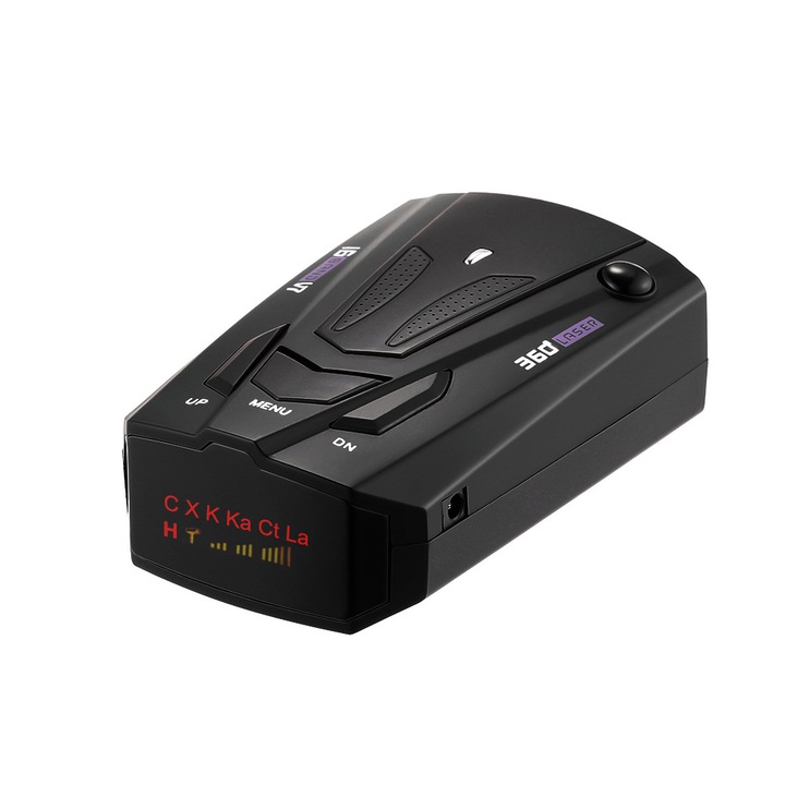 Професионален радар детектор, предупреждение за скорост, LASER.XKKa.CT, черен