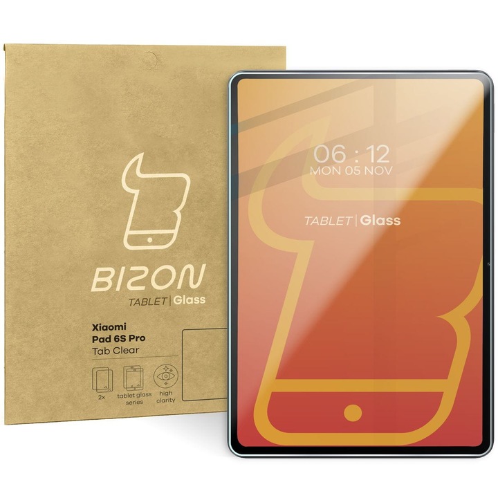 Комплект 2 Стъклен протектор, Bizon Glass Tab Clear Duo за Xiaomi Pad 6S Pro