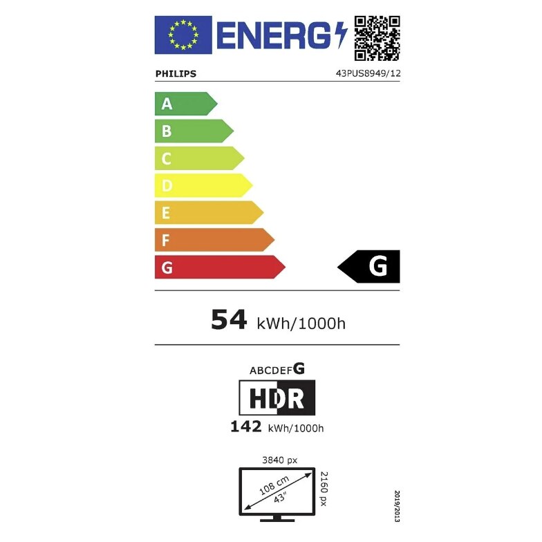 Televizor LED Philips 43PUS8949, 108 cm, HDR, Smart TV
