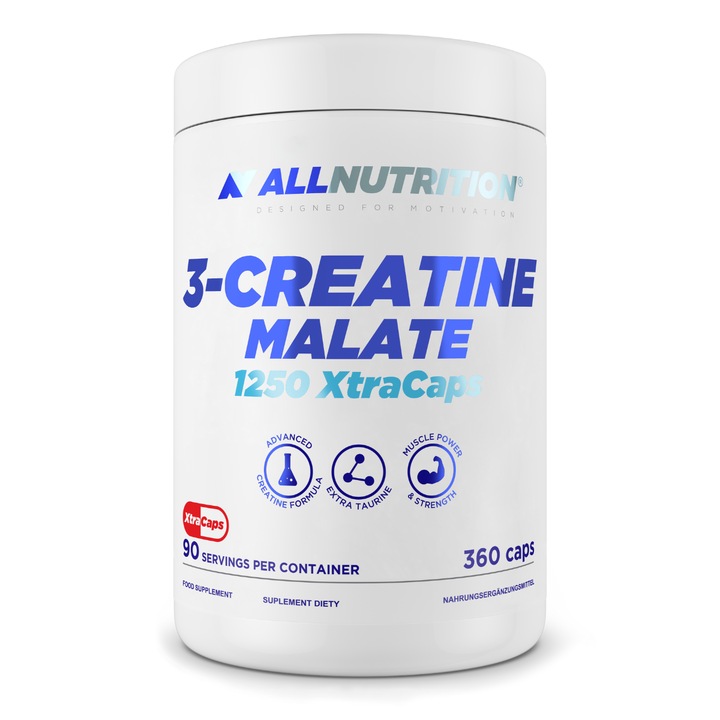 Creatina monohidrata, ALLNUTRITION 3-Creatine Malate XtraCaps, 360 capsule, malatul de creatina