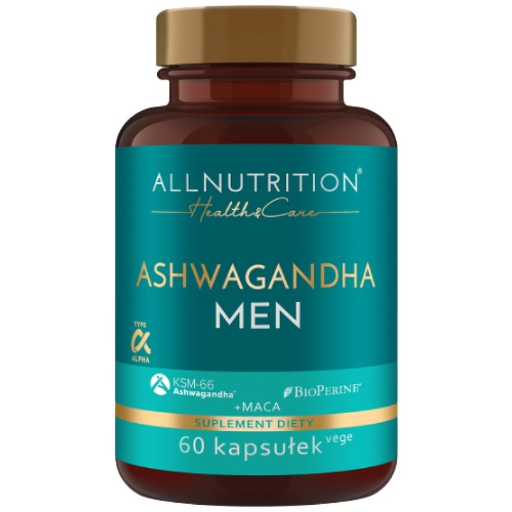 Supliment alimentar pentru barbati Ashwagandha Men, 60 capsule, multicolor