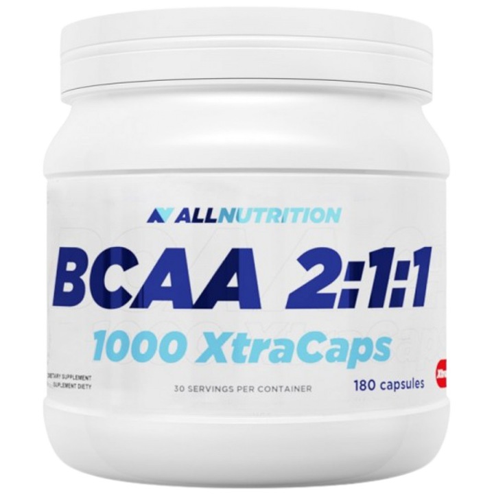 Хранителна добавка AllNutrition BCAA 2:1:1 1000 XtraCaps, 180 капсули