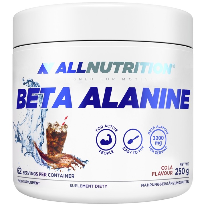 Étrend-kiegészítő AllNutrition Beta-Alanine Endurance MAX, Cola, 250 gramm