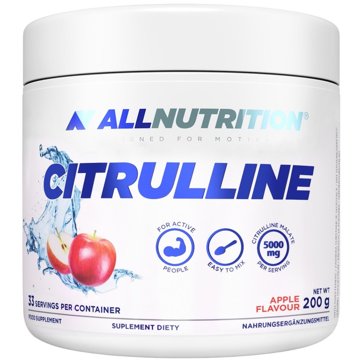 Supliment alimentar cu citrulina, ALLNUTRITION Citrulline, 200g, aroma de mar, pudra, Malat de Citrulina