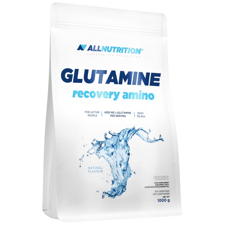 Хранителна добавка AllNutrition Glutamine Recovery Amino, Неовкусен, 1000 грама