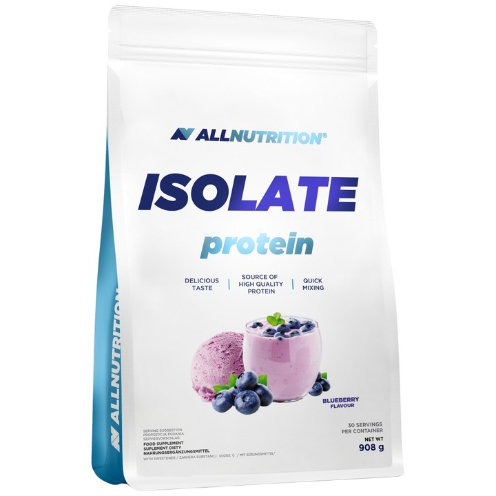 Étrend-kiegészítő AllNutrition Isolate Protein, Áfonya, 908 gramm