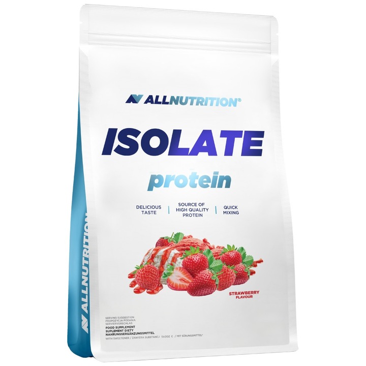 Хранителна добавка AllNutrition Isolate Protein, Ягода, 908 грама