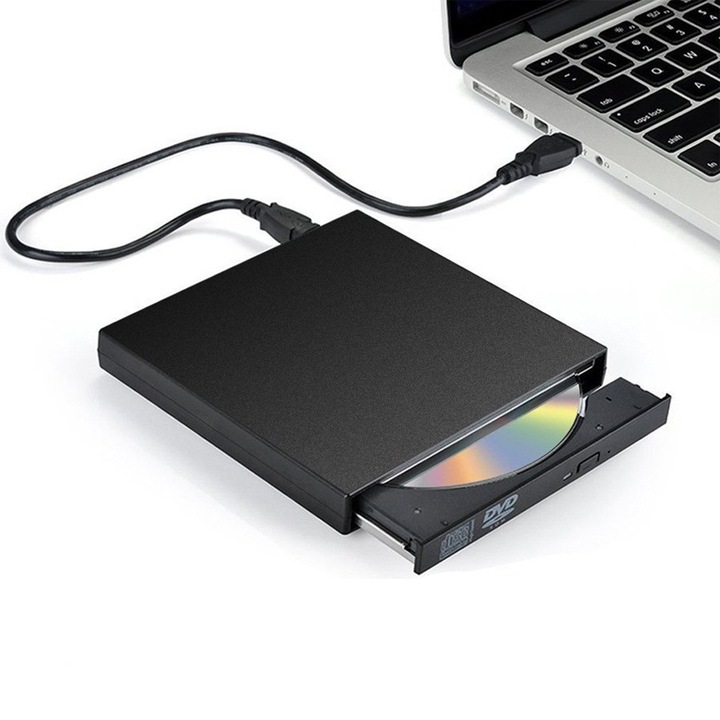 Unitate optica externa, DVD, portabila, alba, USB 3.0, ultra-subtire