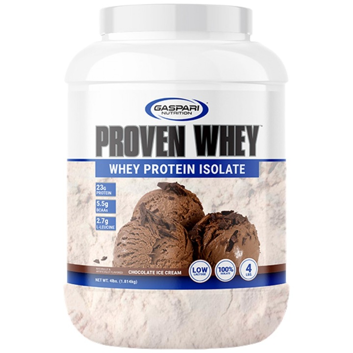 Gaspari Nutrition Proven Whey / Whey Protein Isolate étrend-kiegészítő, Csokoládé fagylalt, 1814 gramm