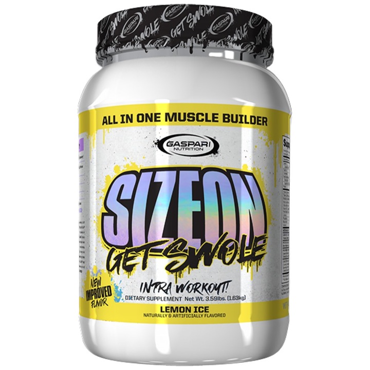 Gaspari Nutrition SizeOn / Get Swole étrend-kiegészítő - Intra Workout, citrom, 1630 gramm