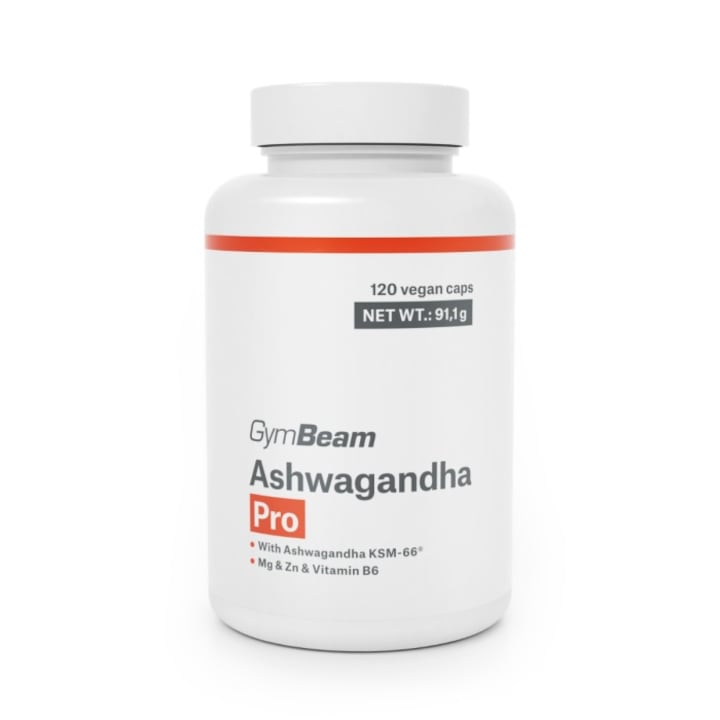 Ashwagandha Pro cu KSM-66, GymBeam, 120 capsule