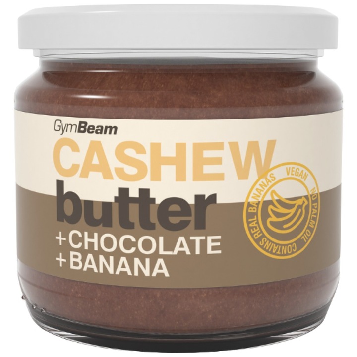 Supliment alimentar, GymBeam, Caju Unt cu Ciocolata si Banana, 340 grame