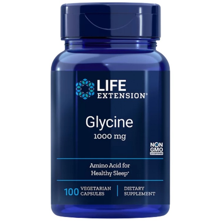 Хранителна добавка Life Extension Glycine 1000 mg, 100 капсули