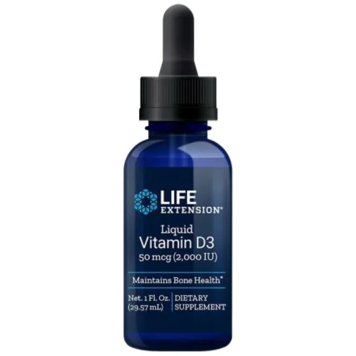 Supliment alimentar Vitamin D3 2000UI, Life Extension, 29.6 ml