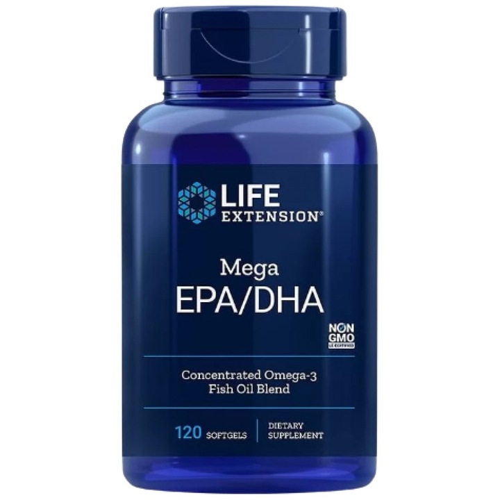 Хранителна добавка Life Extension Mega EPA DHA 1200 mg, 120 Гел капсули