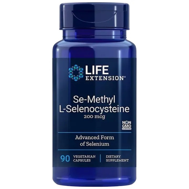 Supliment Alimentar, 21 Secol Healthcare Inc, Se-Metil l-Selenocisteina 200 mcg, Selen, 90 Capsule Vegetale, Fara Omg, Pentru Barbati, Antioxidant, Sanatate Zilnica