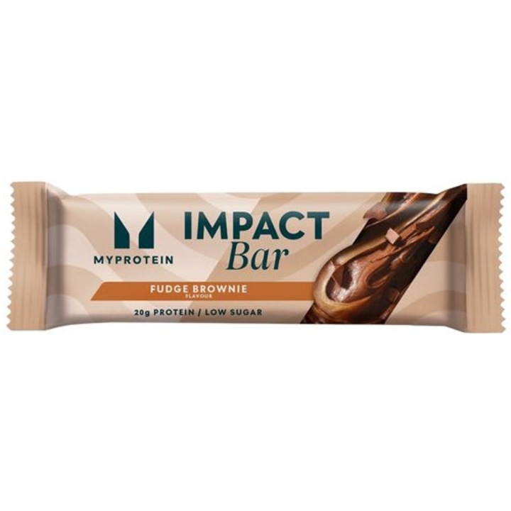 Baton Proteic, Myprotein Impact Protein Bar, Fudge Brownie, 64g
