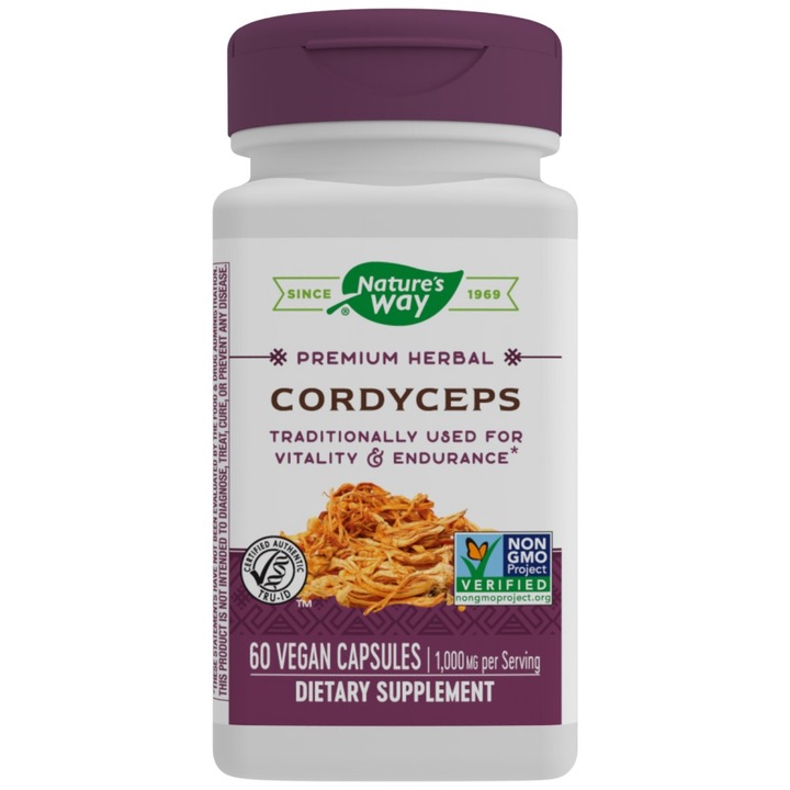 Хранителна добавка Natures Way Cordyceps 500 mg, 60 капсули