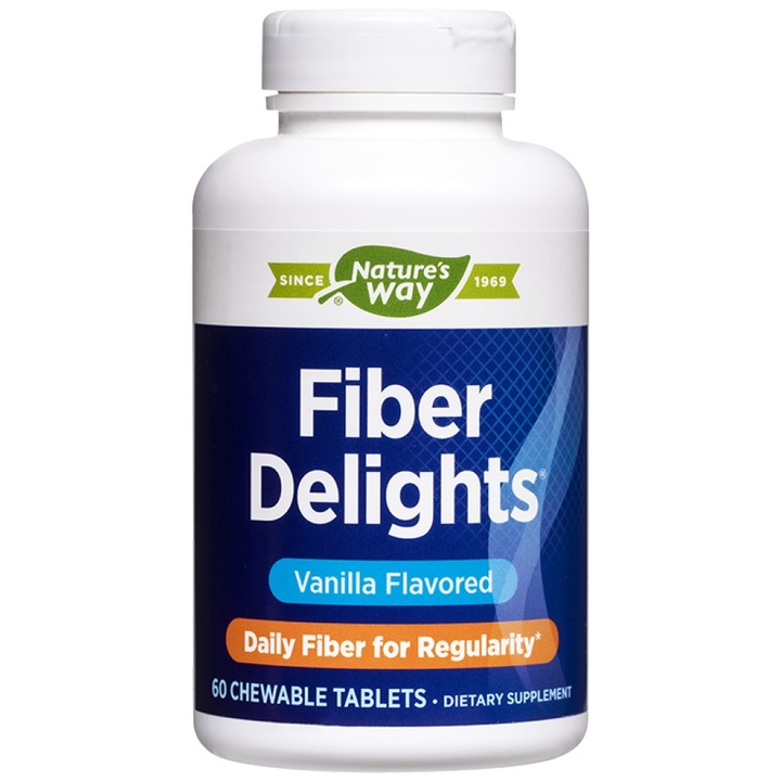Supliment alimentar, Natures Way, Fibre Delights, 60 de tablete masticabile