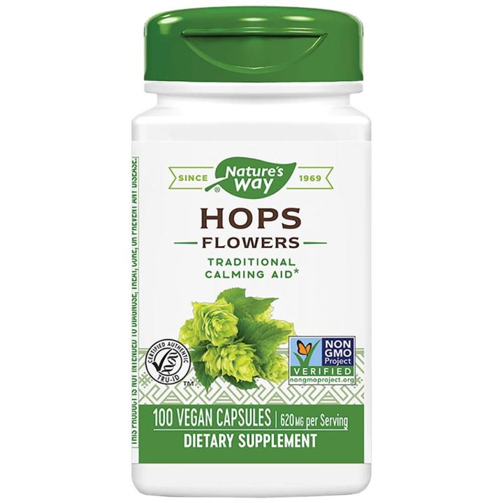 Supliment alimentar, Natures Way, Hops Flori 310 mg, 100 capsule