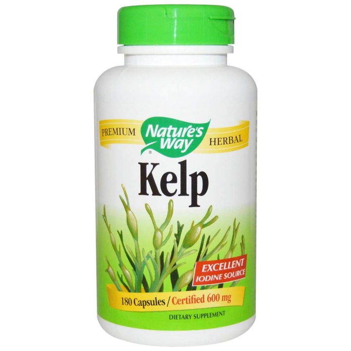 Хранителна добавка Natures Way Kelp 600 mg, 180 капсули