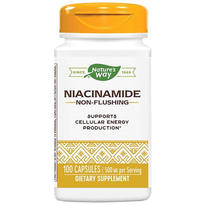 Хранителна добавка Natures Way Niacinamide 500 mg, 100 капсули