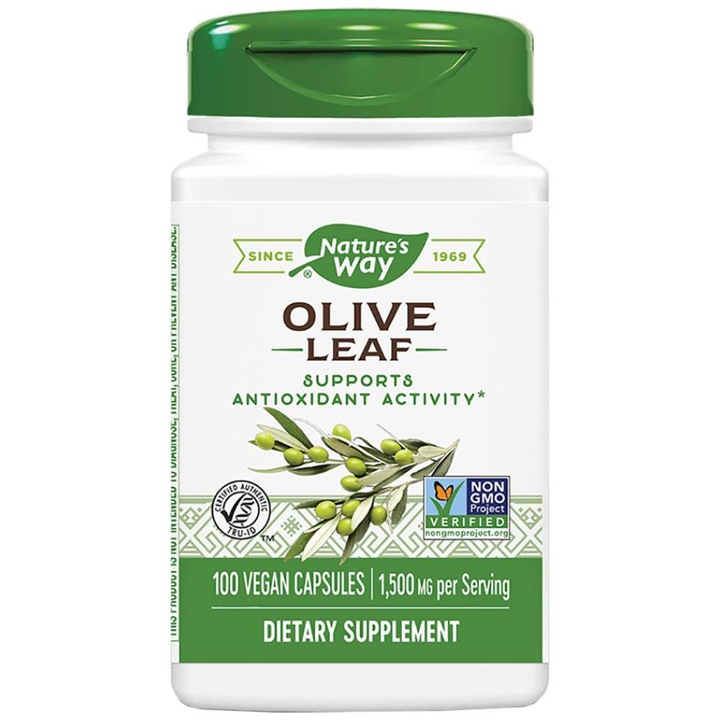 Supliment alimentar, Natures Way, Olive Leaf 500 mg, 100 capsule