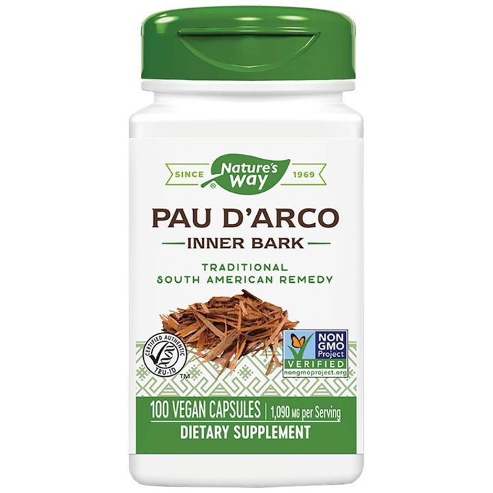 Supliment alimentar Natures Way Pau dArco 545 mg, 100 capsule