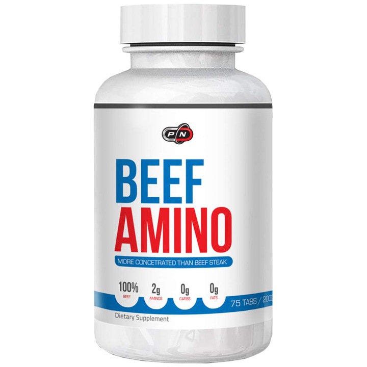 Supliment alimentar PURE Nutrition USA Beef Amino 2000, 75 Tablete