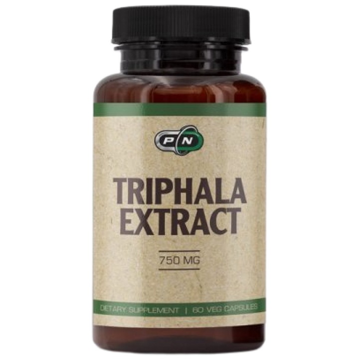 Supliment alimentar, Pure Nutrition USA, Triphala Extract 750 mg, 60 capsule