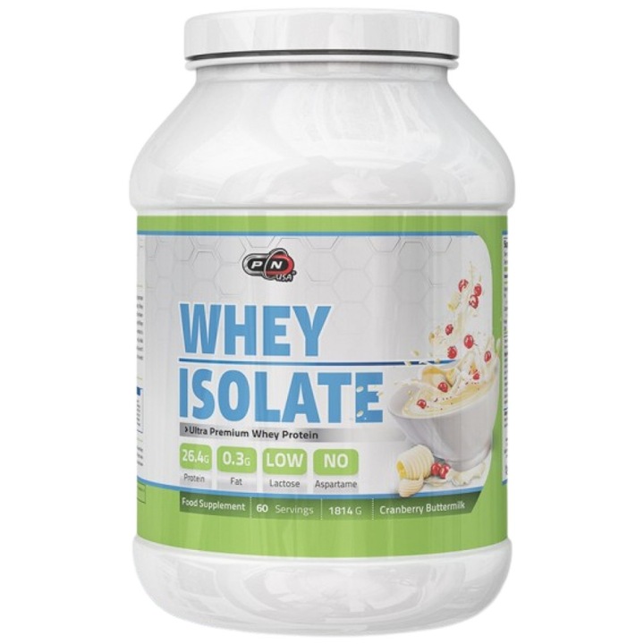 Хранителна добавка PURE Nutrition USA Whey Isolate, Боровинки с крем, 1814 грама