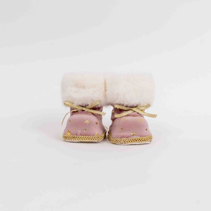 Decoratiune craciun, model gheata, culoare roz, 12/set, 7x7x4 cm, B.S.P. / SL1093_3