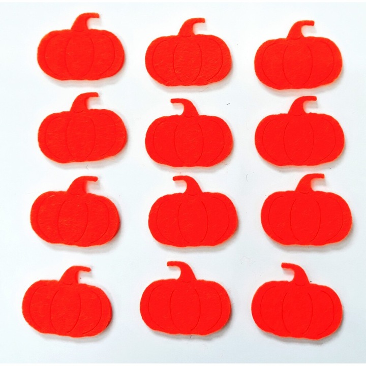 Figurine din fetru mini dovleci 12 buc/set, aprox. 3 cm 26167