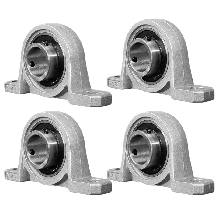 Set 4 Rulmenti cu Flansa, Lhdfyqt, 20mm, Zinc, Argintii