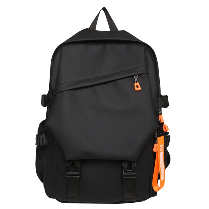 Rucsac unisex impermeabil, capacitate mare, negru, 30x15x45cm