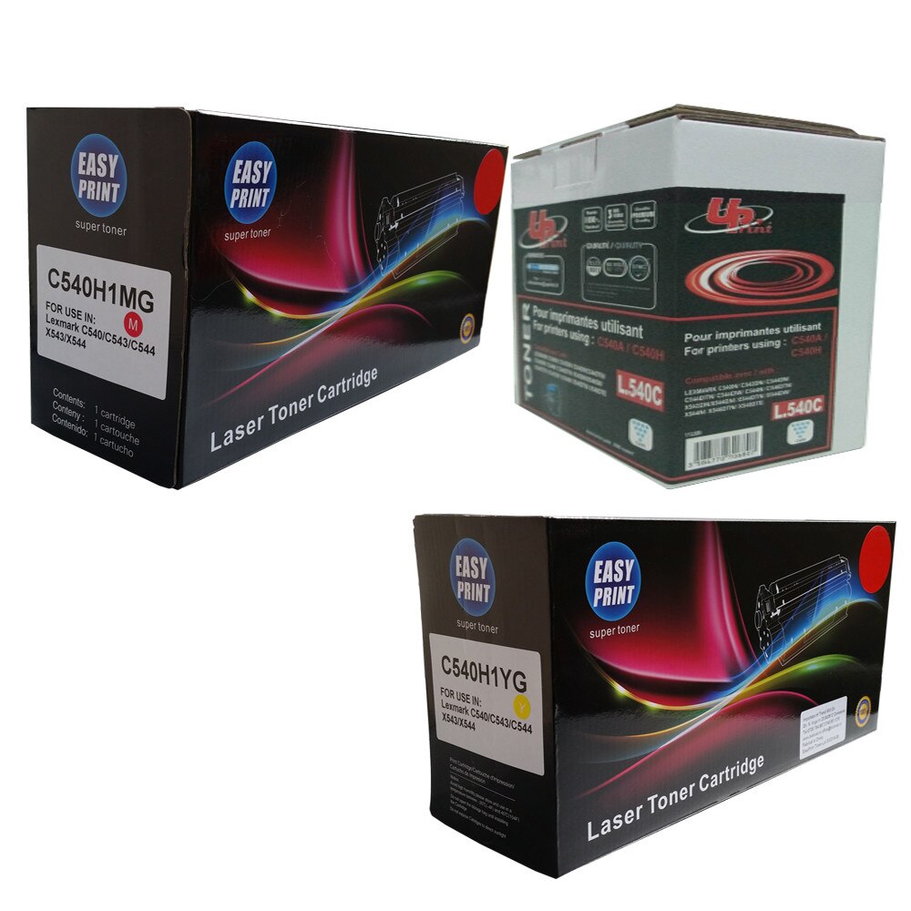 Set tonere Cyan/Magenta/Galben, 3x 2000 pag, compatibil C540H2CG-C540H1CG/C540H2MG-C540H1MG/C540H2YG-C540H1YG