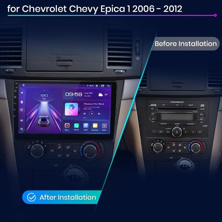 Мултимедия Chevrolet Epica /Шевролет Епика/2006-2012/9 инча" 1GB RAM 32GB ROM