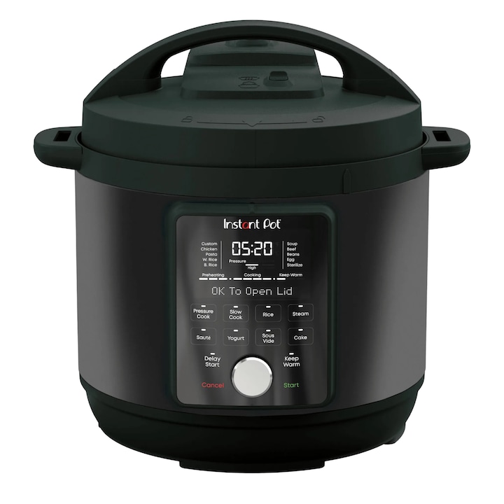 Multicooker Instant Pot Duo Plus WhisperQuiet 6, capacitate utila 5.7L, 9 functii, 1000W, Negru