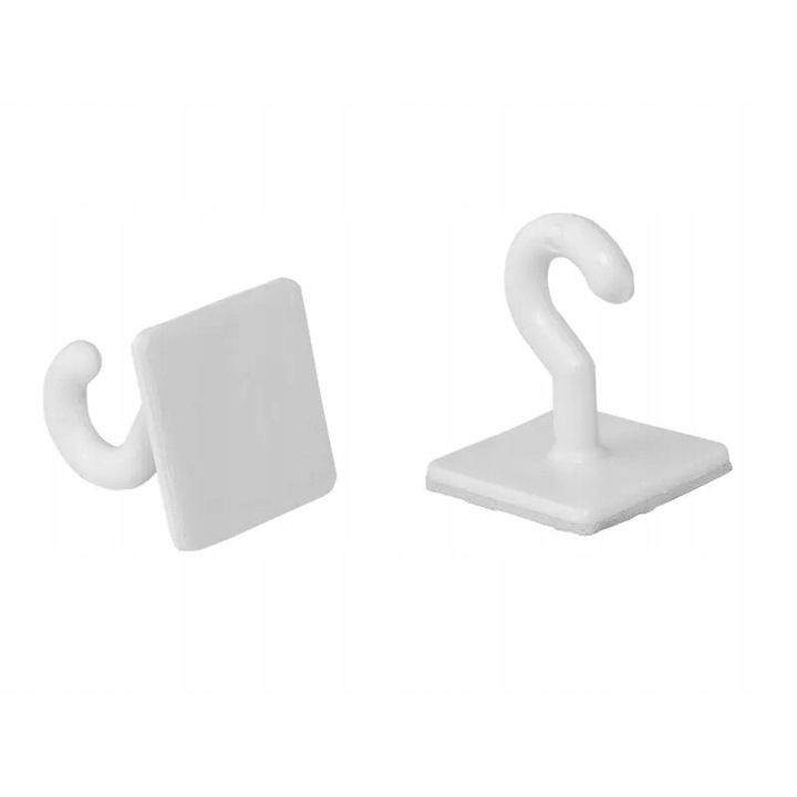 Комплект от 20 самозалепващи кукички за декорации, Party Deco, пластмасови, 1 кг