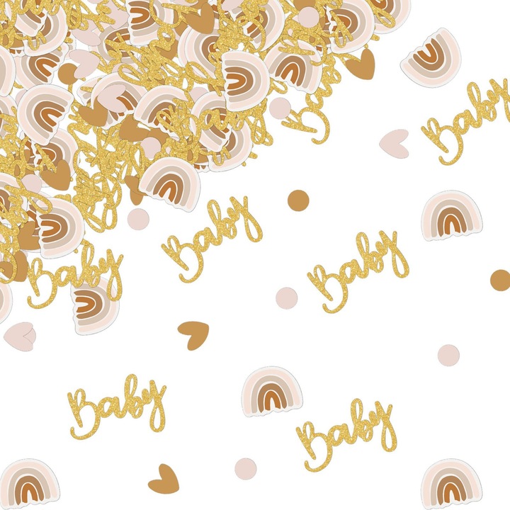 60 darab papír konfetti babaváró bulihoz